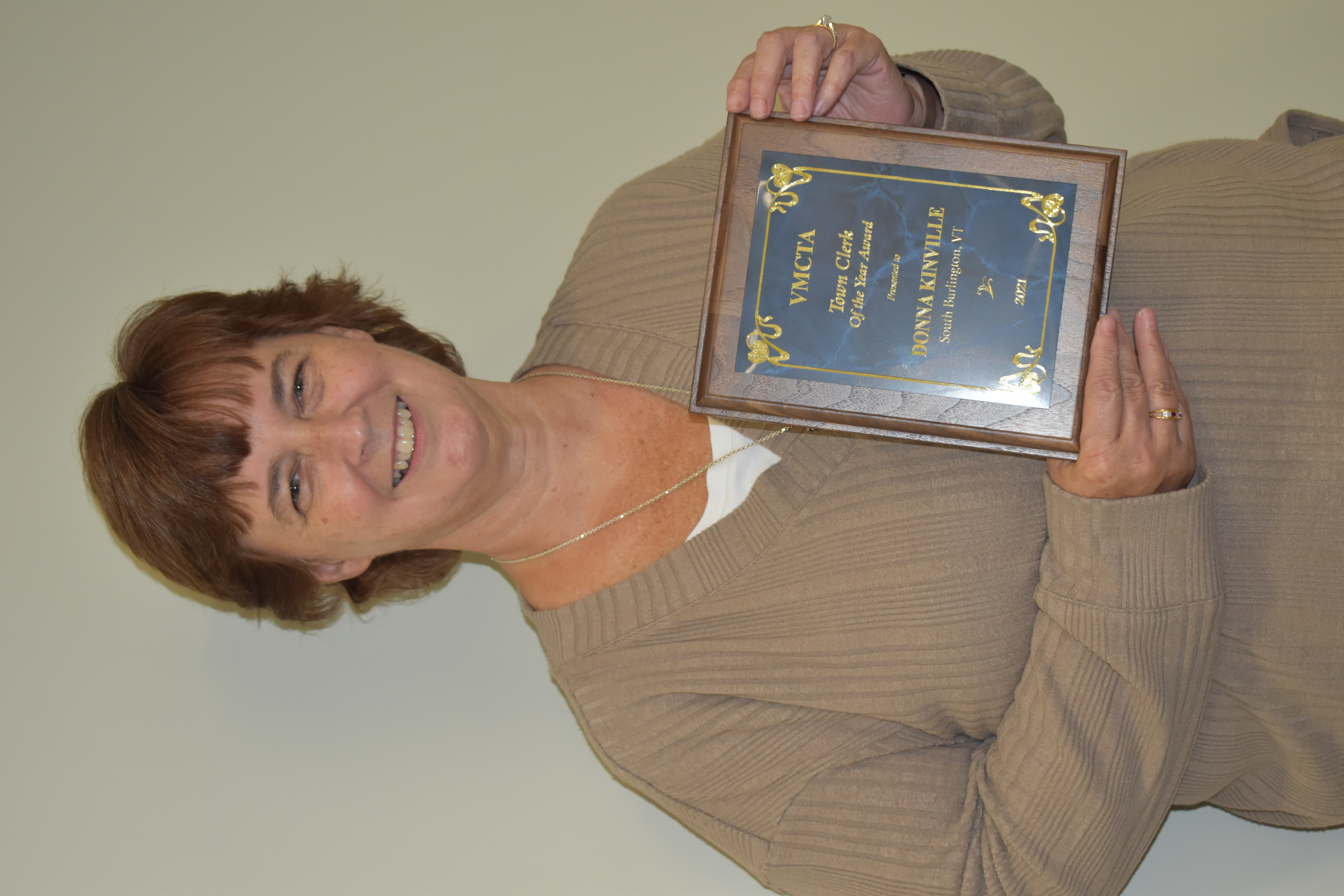 Donna Kinville with Award