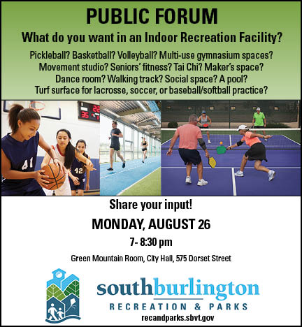Indoor Recreation Facility - Public Forum - August 26